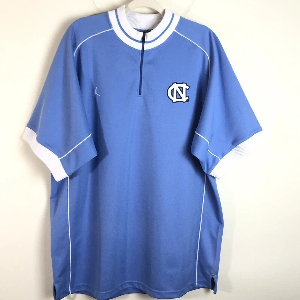Vintage Jordan North Carolina Jumpman Basketball Baby Blue Pullover Mens Size L